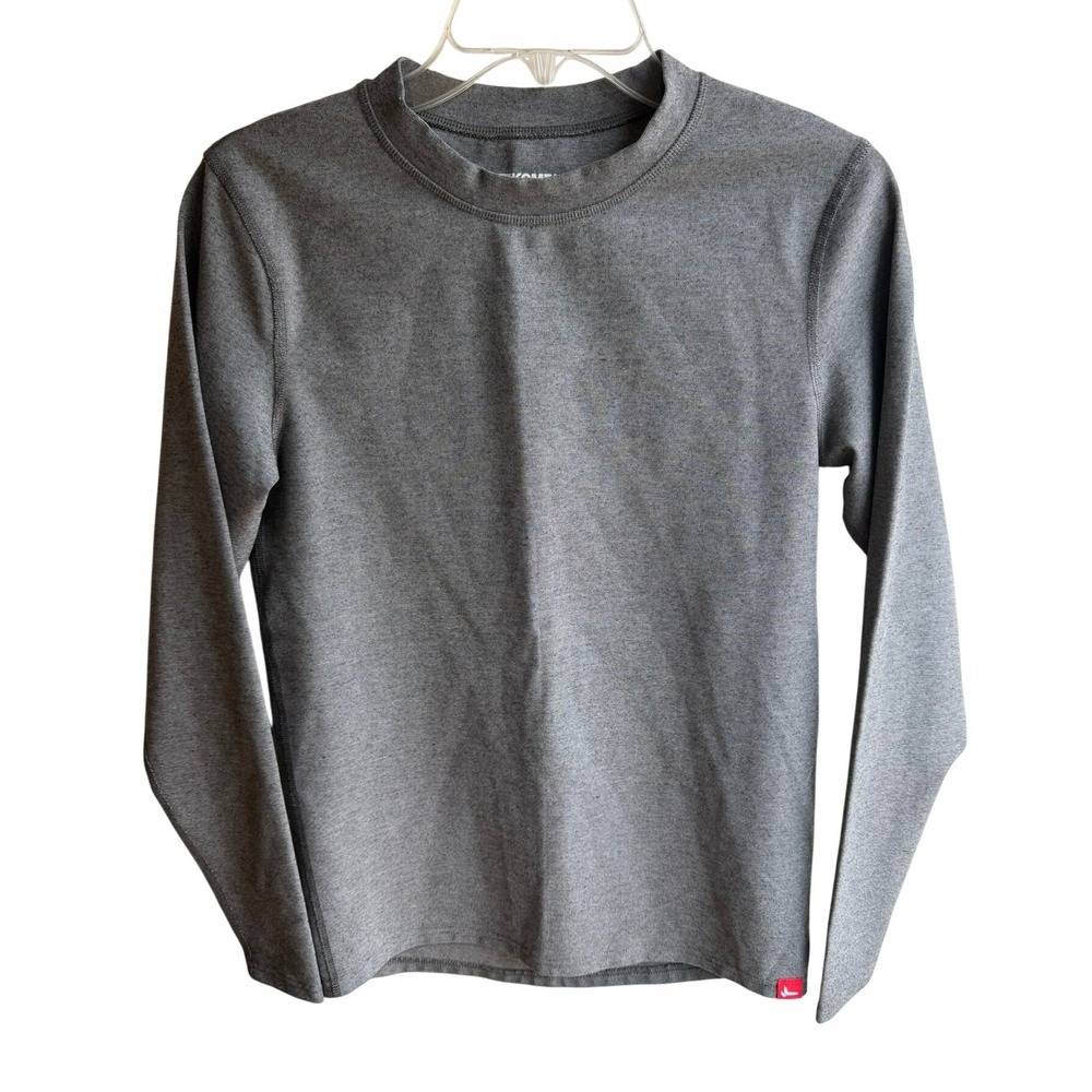 Kombi Men's Grey‎ Long Sleeve Wool Blend Base Layer Crew Neck Ski Sweatshirt SM